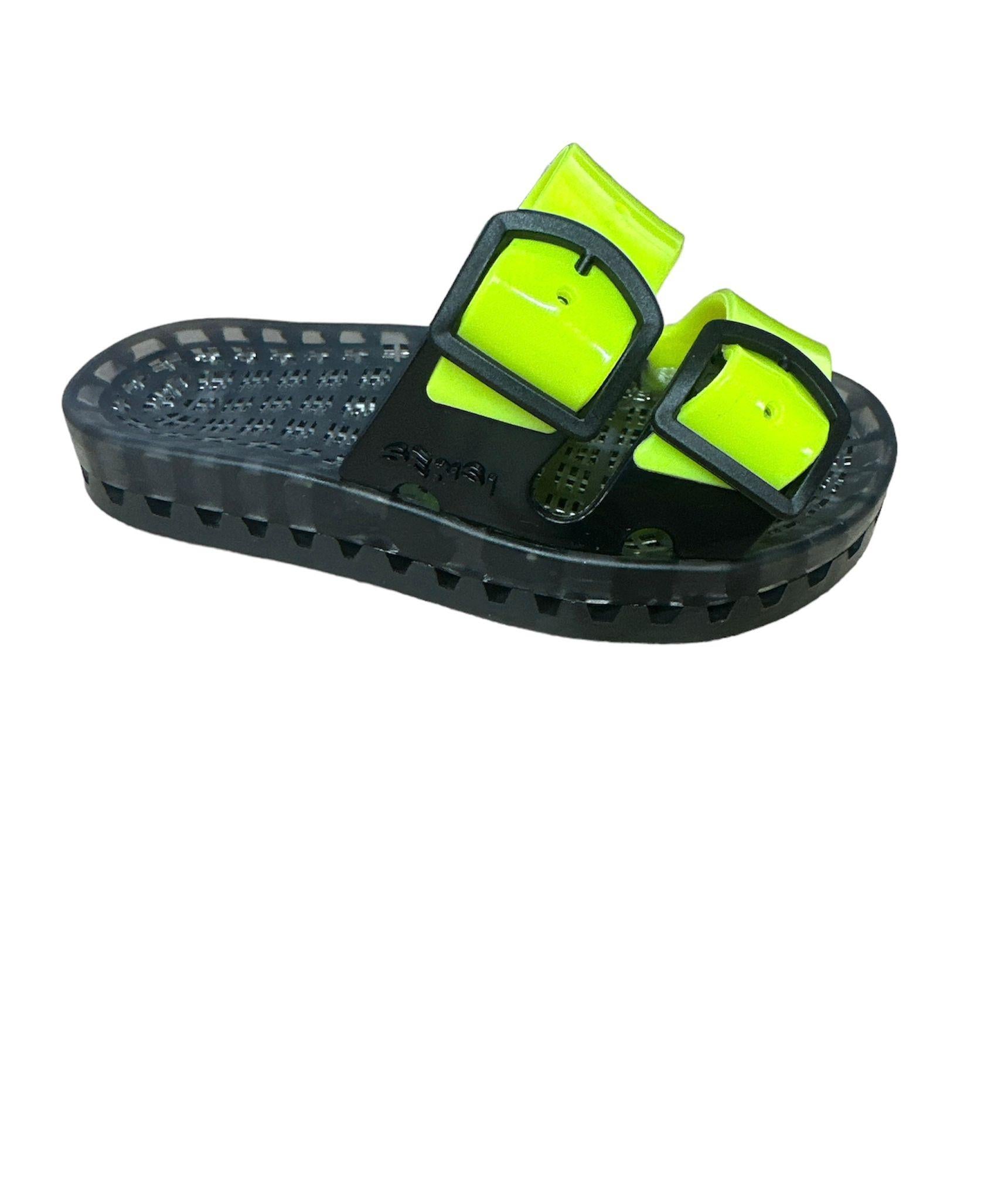 Ciabatta jolla black fluo da bambino B4151/BF299 Sensi