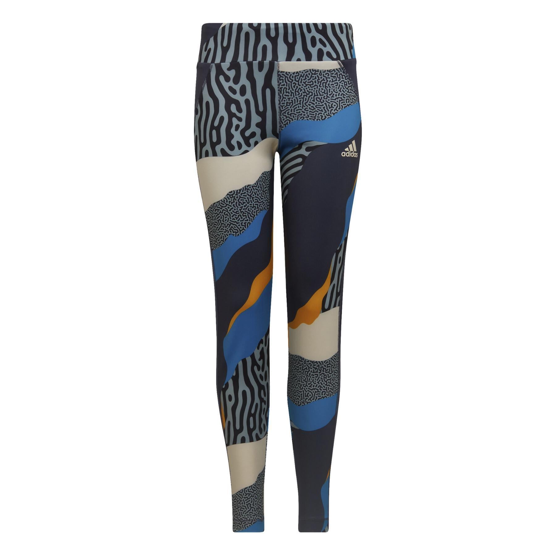 Leggings in poliestere da bambina HD1820 Adidas